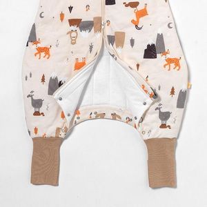 Sac de dormit cu picioruse si maneca lunga detasabila Mountain Animals 90 cm + manseta 2.5 Tog imagine