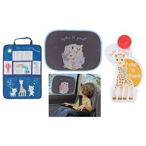 Pachet auto cu 3 accesorii Girafa Sophie imagine