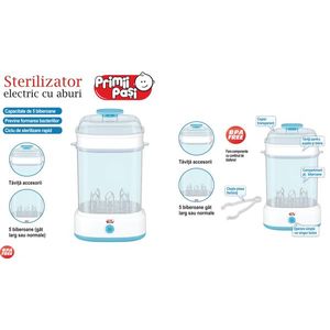 Sterilizator electric Primii Pasi cu aburi 5 biberoane imagine