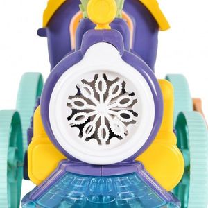 Trenulet electric pentru baloane de sapun cu muzica si lumini Moni Blue Wheels imagine