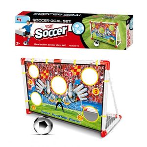 Set poarta de fotbal cu perete 120x51x77cm imagine