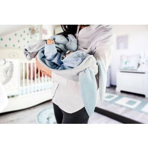 Paturica pentru caruciorscaun auto Floo for Baby Footmuff Rabbit Blue imagine