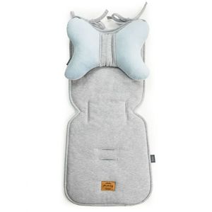 Set salteluta si pernuta pentru carucior Floo for Baby Pad Blue imagine