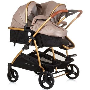 Carucior gemeni Chipolino Duo Smart 2 in 1 golden beige imagine