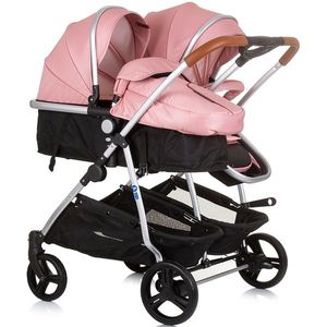 Carucior gemeni Chipolino Duo Smart 2 in 1 flamingo imagine