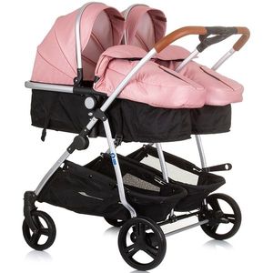 Carucior gemeni Chipolino Duo Smart 3 in 1 flamingo imagine