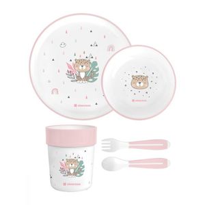 Set de masa cu 5 piese KikkaBoo Savanna Pink imagine