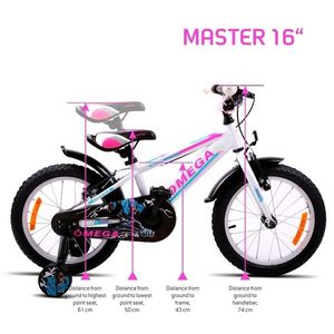 Bicicleta copii Omega Master 16 inch alb imagine