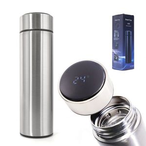 Cana termos smart LED 500ml Silver imagine