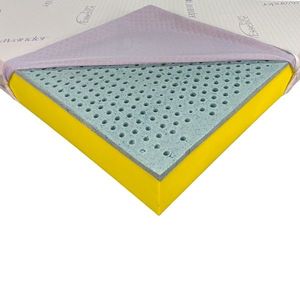 Saltea de pat Ortopedica Latex Gel 120x200 reversibila 7 zone cu husa lavanda Rebel Teenage imagine