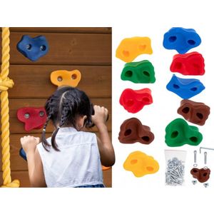 Set 10 Suporturi pentru catarat 10cm Alpinism Multicolor imagine