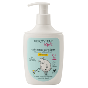 Gel pentru spalare corp si par Gerovital Kids Sensitive 300 ml imagine