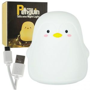 Lampa de veghe din silicon cu LED Pinguin Alb imagine