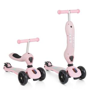 Trotineta transformabila 2in1 cu scaunel Byox Skiddy Pink imagine