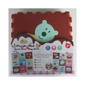 Covoras Puzzle Babygreat Baietelul ursulet 92x92 cm 13mm GB-M129BB imagine