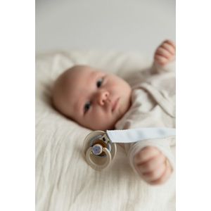 Lantisor clip Bibs Ribbon pentru suzeta Sand imagine