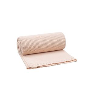 Patura impletita din bumbac organic 80x100 cm dusty pink imagine