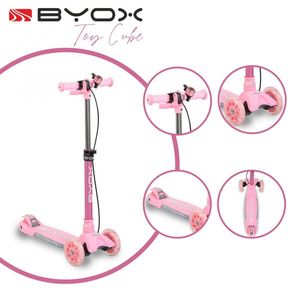 Trotineta pliabila cu lumini LED Byox Toy Cube Pink imagine