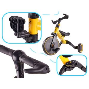 Tricicleta cu pedale 3 in 1 Trike Fix Yellow cu ghidon si sa reglabile, cadru din otel, roti din spuma pentru copii cu varsta cuprinsa intre 1, 5 si 4 ani si 30kg imagine