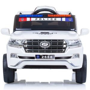 Masinuta electrica Chipolino SUV Police Patrol cu scaun din piele white imagine