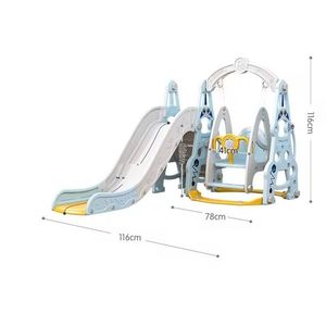 Spatiu de joaca 3 in 1 cu leagan, tobogan si piscina cu 200 bile joaca incluse Nichiduta Astronaut Arcada Blue imagine