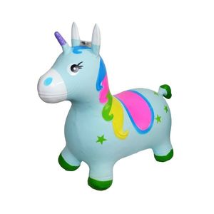 Unicorn gonflabil de sarit cu lumini si sunete Blue imagine