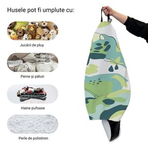 Husa fotoliu Puf Bean Bag tip Para L fara umplutura abstract jungle periglacial imagine