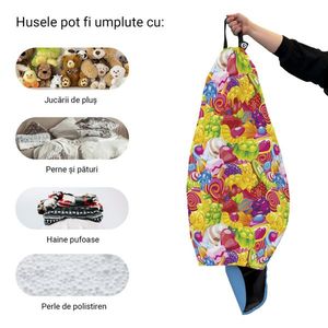 Husa fotoliu Puf Bean Bag tip Para L fara umplutura fruits candy imagine