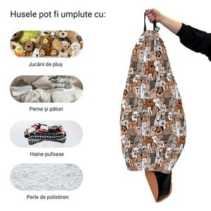 Husa fotoliu Puf Bean Bag tip Para L fara umplutura invazia animalelor imagine