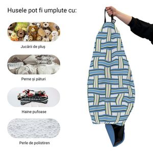 Husa fotoliu Puf Bean Bag tip Para L fara umplutura blueberry and kiwi imagine