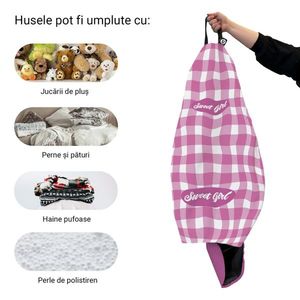 Husa fotoliu Puf Bean Bag tip Para L fara umplutura sweet girl imagine