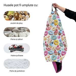 Husa fotoliu Puf Bean Bag tip Para XL fara umplutura Macarons imagine