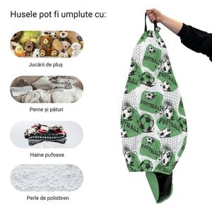 Husa fotoliu Puf Bean Bag tip Para XL fara umplutura fotbal imagine