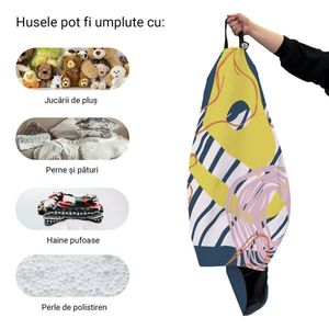 Husa fotoliu Puf Bean Bag tip Para XL fara umplutura Abstract Spiral imagine