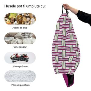 Husa fotoliu Puf Bean Bag tip Para XL fara umplutura raspberry and kiwi imagine