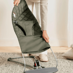 Balansoar Bliss BabyBjorn Dark Green din tesatura matlasata cu aspect Clasic imagine