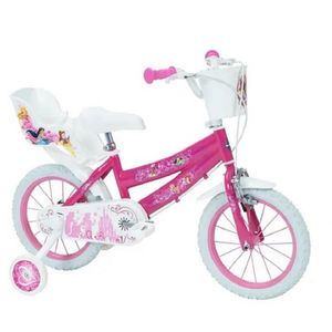 Bicicleta copii cu roti ajutatoare si cosulet Disney Princess 14 inch imagine