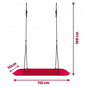 Leagan tip cuib pentru copii dreptunghiular XXL 110 x 70 cm 150 kg Neo-Sport 1011 rosu imagine