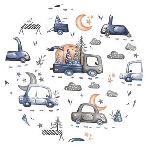 Aparatoare pentru patut MimiNu din bumbac 180x30 cm cu panglici design Cars Grey imagine