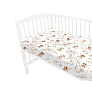 Cearceaf cu elastic MimiNu pentru patut 120x60 cm din bumbac Fairy imagine