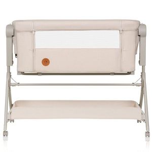 Patut co-sleeper Lionelo Leonie Plus pliabil cu sistem de leganare bej imagine