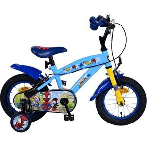 Bicicleta pentru copii Volare Spidey baieti 12 inch albastra cu doua frane de mana imagine