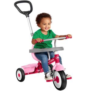 Tricicleta Radio Flyer 3 in 1 Stroll N Trike roz imagine