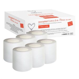 Leucoplast uz medical panza 5cm x 5m 6 rolecutie imagine