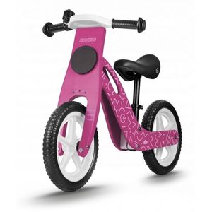 Bicicleta din lemn fara pedale cu roti EVA Ricokids Roz imagine