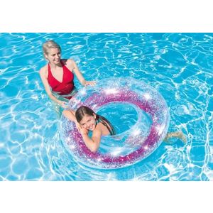 Colac mare gonflabil pentru inot Glitter 119 cm sclipici imagine