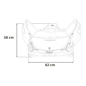 Masinuta electrica cu telecomanda Lamborghini Sian verde 106W imagine