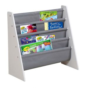 Organizator cu rafturi pentru carti si reviste Ginger Home WhiteGrey imagine