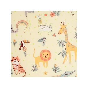 Saltea patut bebe New Baby Zoo din spuma cu husa detasabila 120x60x5 cm multicolor imagine