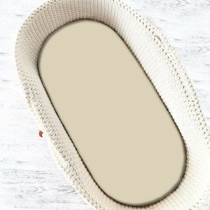 Cearceaf cu elastic MimiNu pentru landou, carucior si cosulet 80x35 cm din jerseu nugat imagine